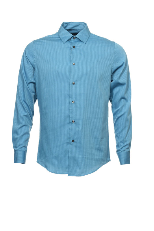 Van Heusen Men's Blue Micro Striped Button Down Shirt