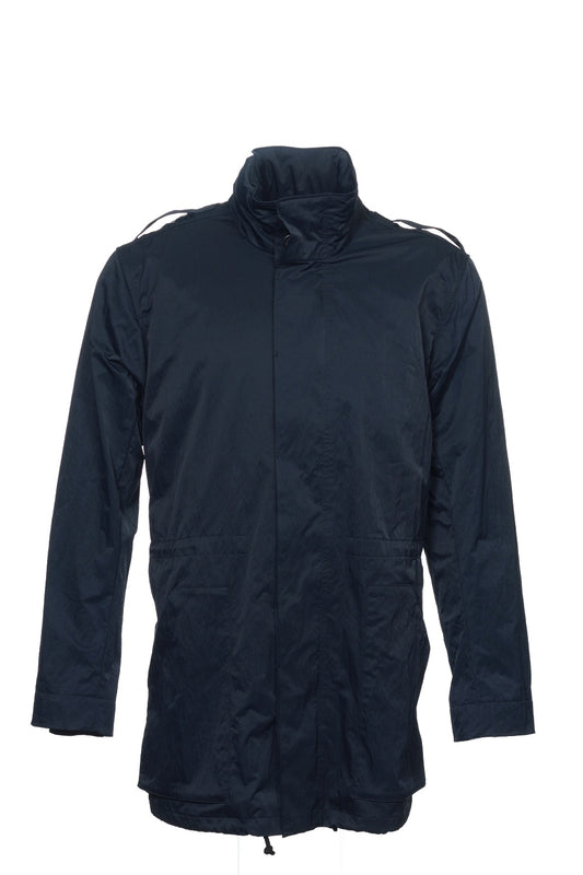 Vince Mens Integrated Hood Black Military Jacket