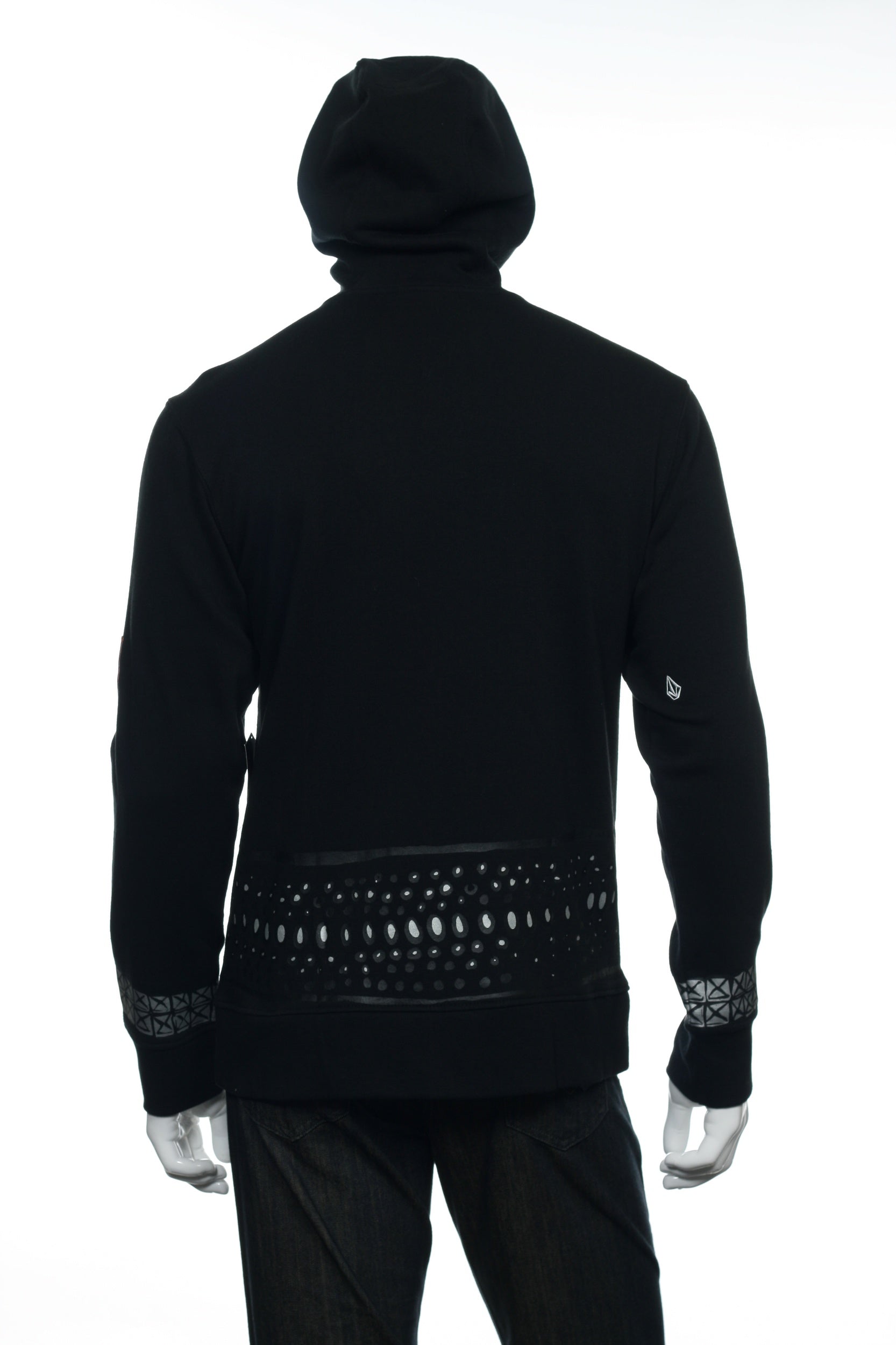 Volcom Mens Black Kiss Paul Stanley Starchild Full Zip Face Hoodie