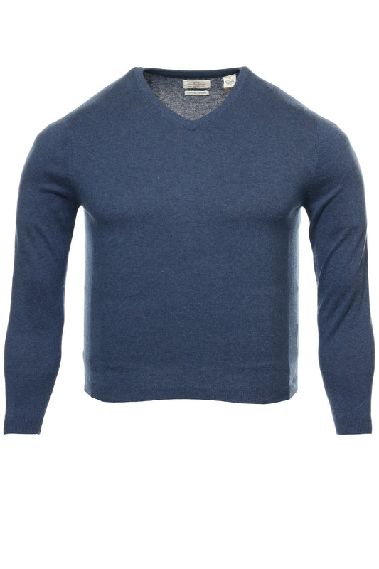 Weatherproof Vintage Mens Blue Heather V-Neck Sweater