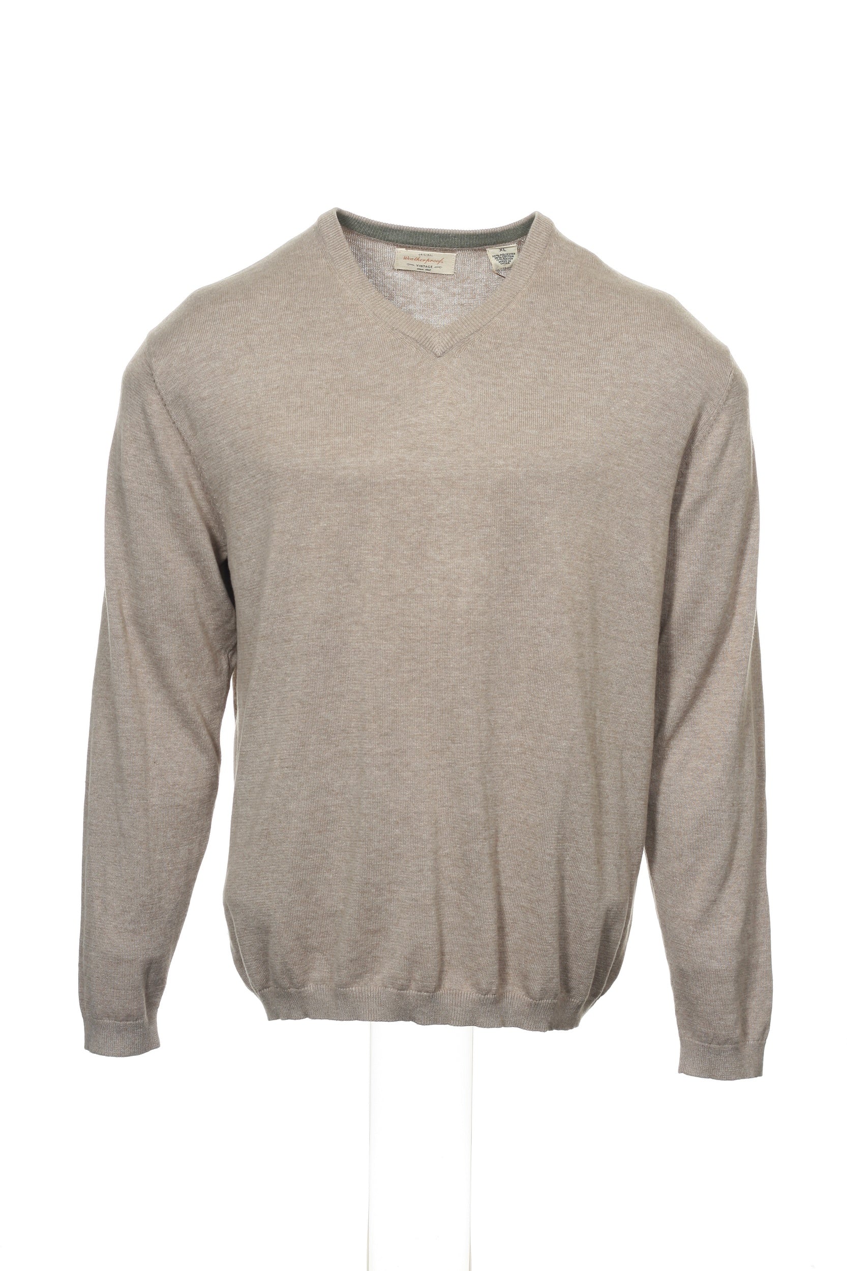 Weatherproof Men's Beige Heather V-Neck Sweater