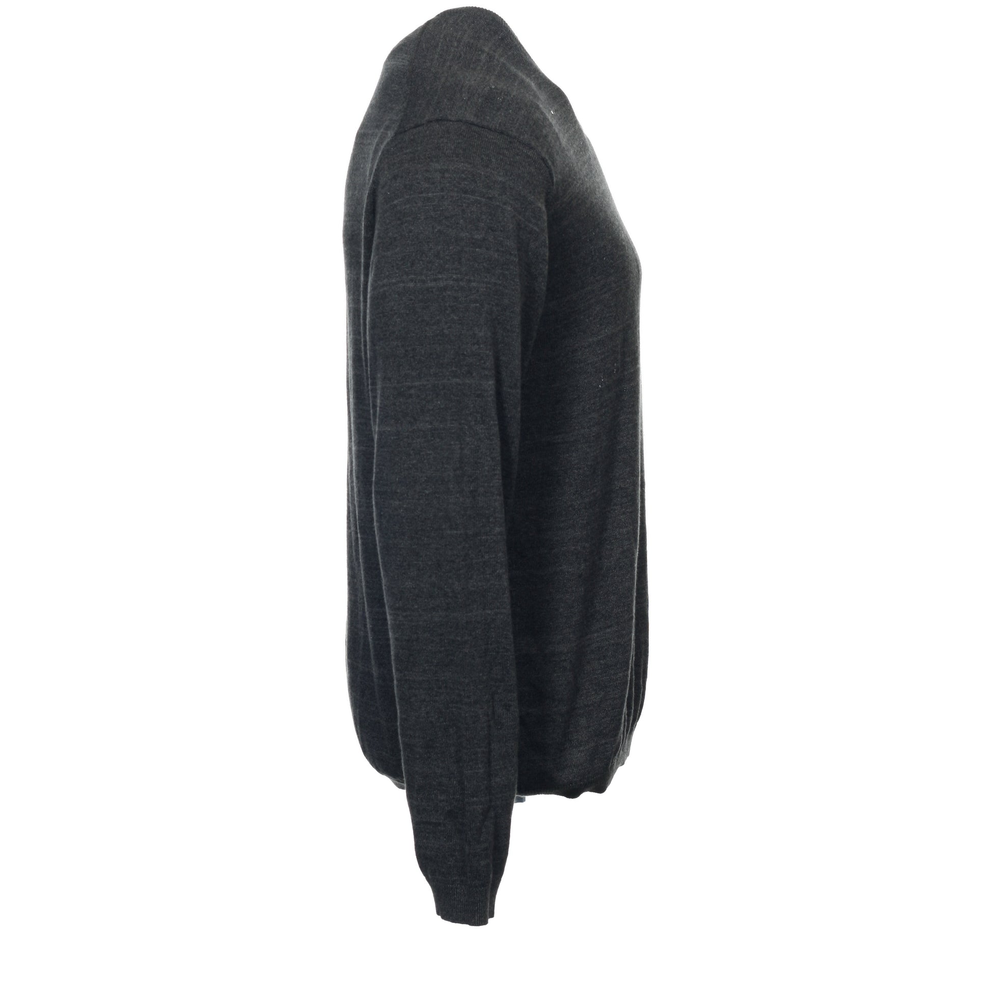 Weatherproof Men’s V-Neck Sweater Charcoal Black Long Sleeve Knit Pullover