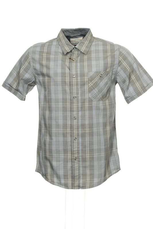 Weatherproof Men's Gray Plaid Button Down Shirt