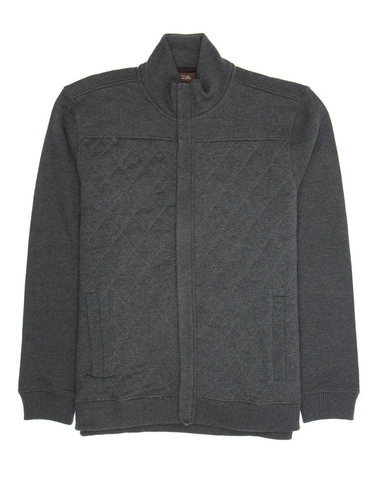 Tasso Elba Mens Full Zip Sweatshirt (Large, Gray)