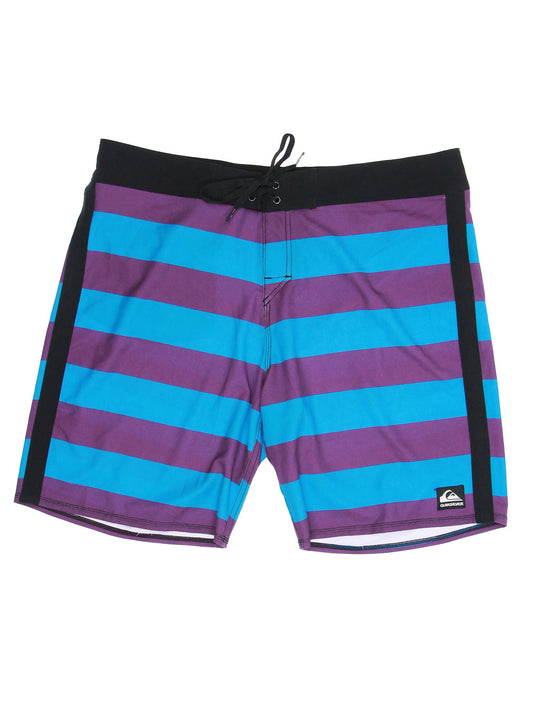 Quiksilver Paid In Full Men's Striped Board Shorts Boardshorts (38, Purple/Blue)