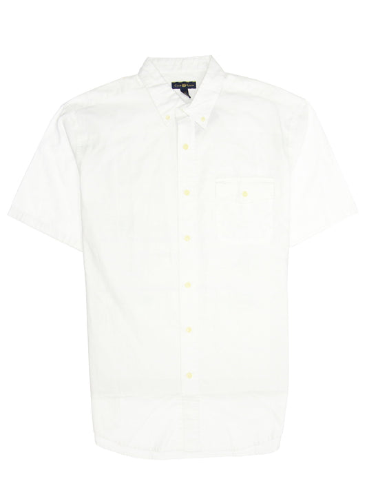 The ESTATE Dress Shirt Men's Button Down Shirt Sport (Large, White)
